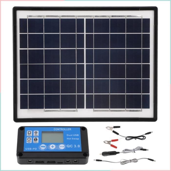 kit panneau solaire chargeur 12v avec contrôleur pour caravane bateau