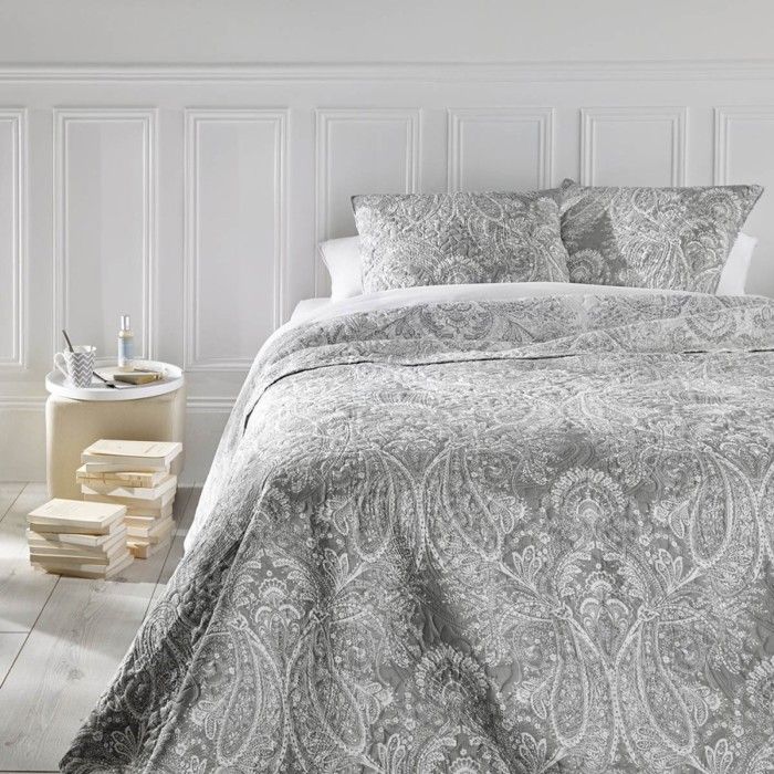 Dessus de lit 240x260 Marie Gris.
