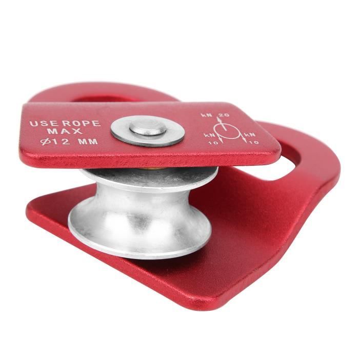 Poulie De Descente Mobile 26KN - Pour Escalade, Tyrolienne, Sauvetage - Alliage D'Aluminium