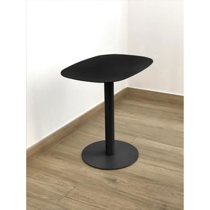 table d'appoint en métal skandy - don hierro - negro - design scandinave minimaliste - polyvalente