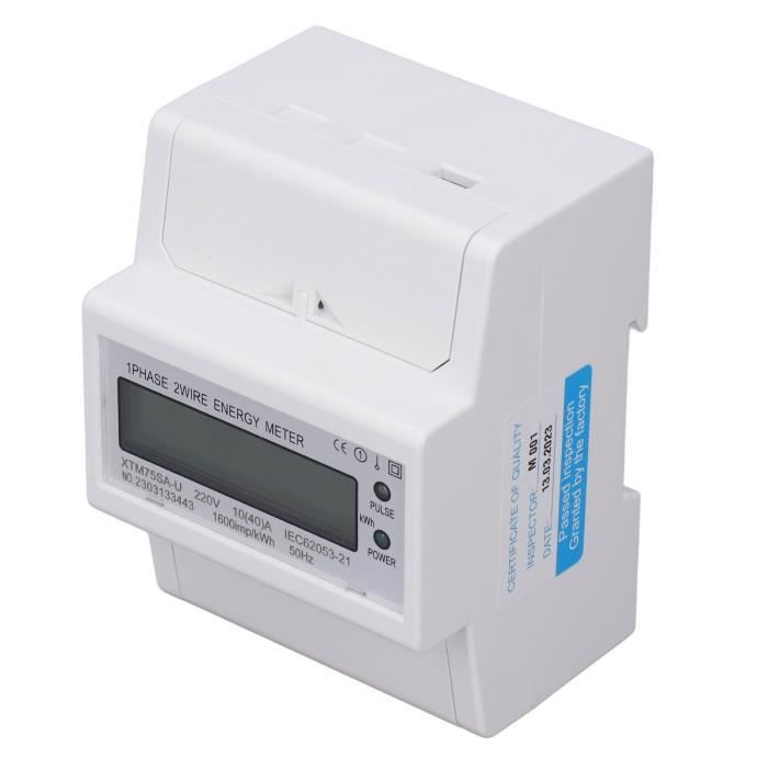 Ampèremètre triphasé, ampèremètre 3 phases sur rail DIN LED avec 3 capteurs AC80-500 V 1-100 A pour usage industriel, appareil de test de circuit électrique