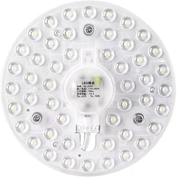 Panneau Lumineux LED Rond 36W - Module Remplacement Plafonnier 220V Avec Adsorption Magnétique Facile à Installer