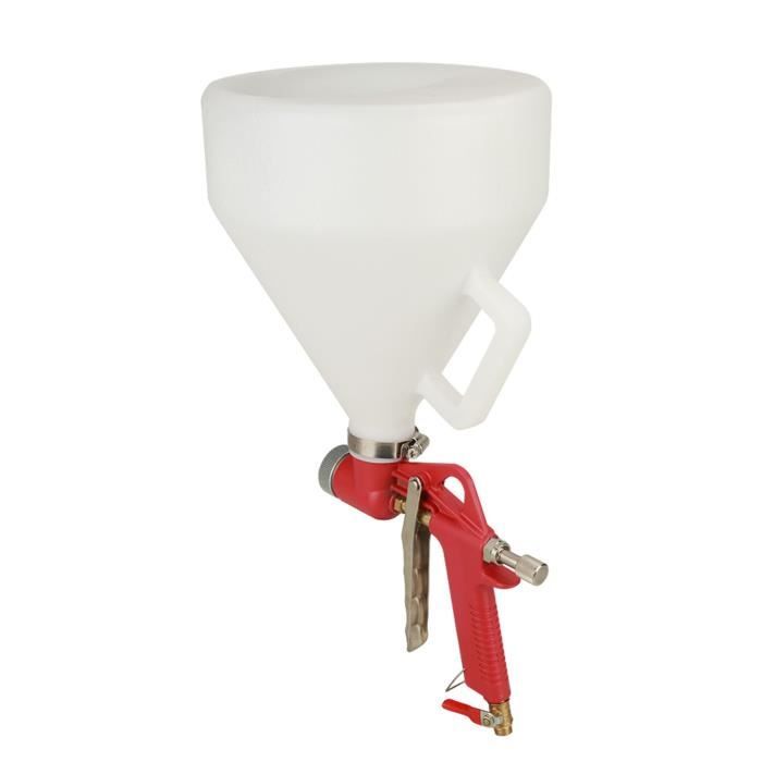 Pistolet à Crépir Pneumatique OXEO - Godet Métal 4,5L + 3 Buses - Pour Enduit Intérieur/Extérieur