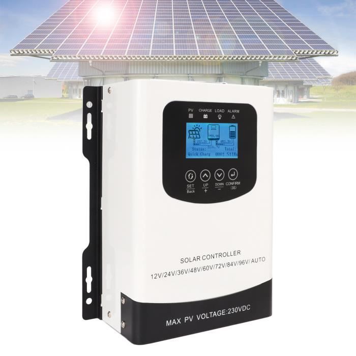 BuyWeek Régulateur Charge Solaire MPPT 100A 12V 24V 36V 48V Avec Écran LCD - Lithium Plomb