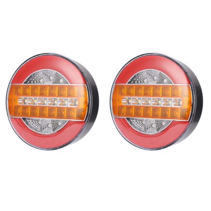 2 Feux De Remorque à LED - Clignotant Séquentiel Jaune - 100 LEDs - 23,3 X 4,2 Cm - Pour Camion, Remorque