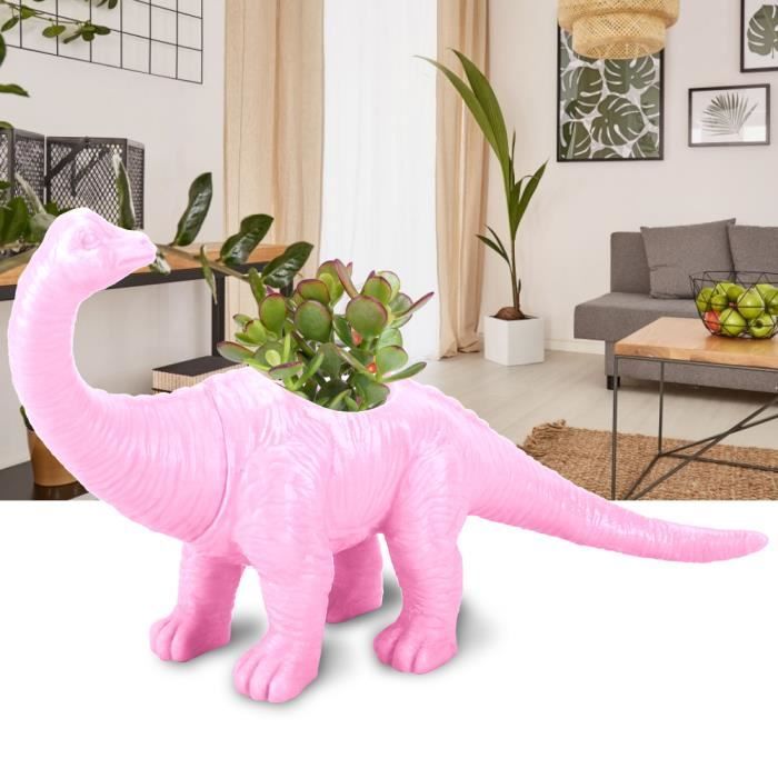 Lot De 2 Pots De Fleurs Dinosaure - Vase Jardinière Enfant - Multicolore