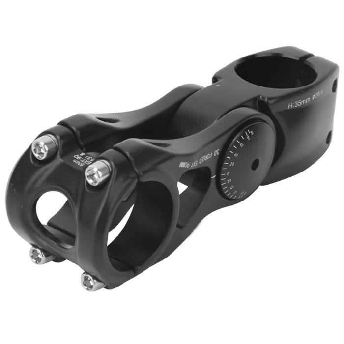 Rehausse Potence VTT Réglable En Alliage D'Aluminium - Rallonge Guidon Vélo Noir 28,6mm Pour VTT, Route & BMX