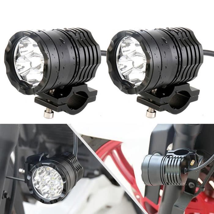 Phare Avant Moto Rétro Qiilu - Compatible CB400 Hornet 250 VTEC, Verre Blanc