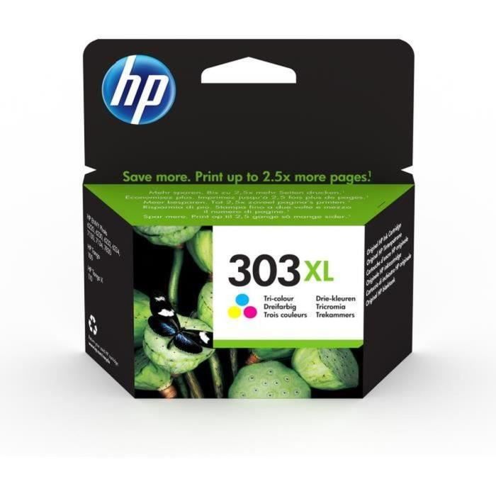 Cartouche dencre HP 303XL tricolore grande capacité authentique pour HP Envy Photo 6230/7130