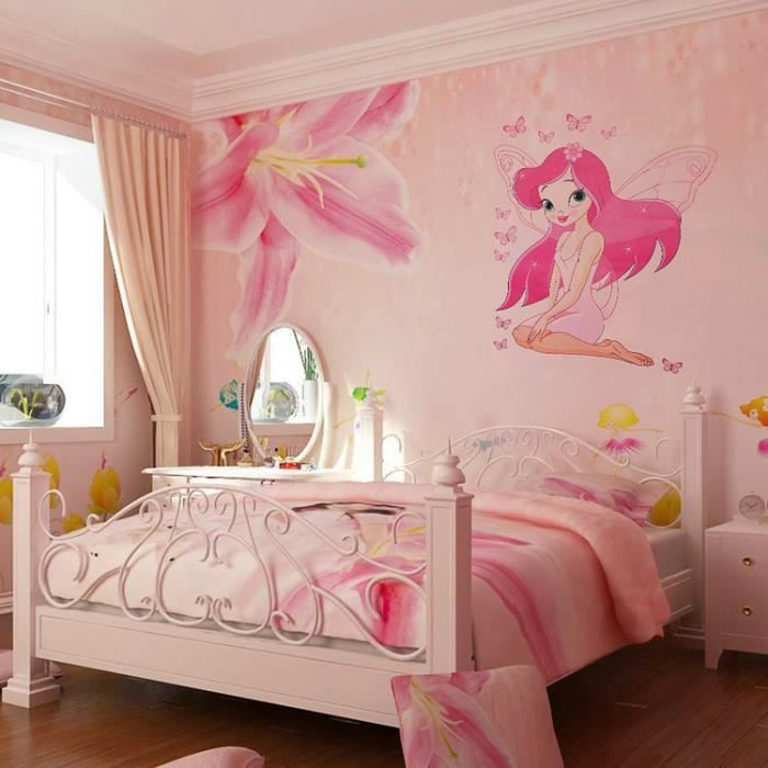 Nouveau Rose Blanc Fleurs Papier Peint Bordure Autocollante Enfants bébé Chambre à coucher 11