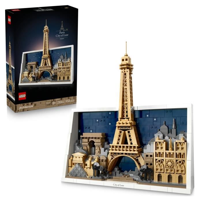 LEGO Architecture 21064 Paris Ville de l’Amour - Set de Construction pour Adulte - Cadeau