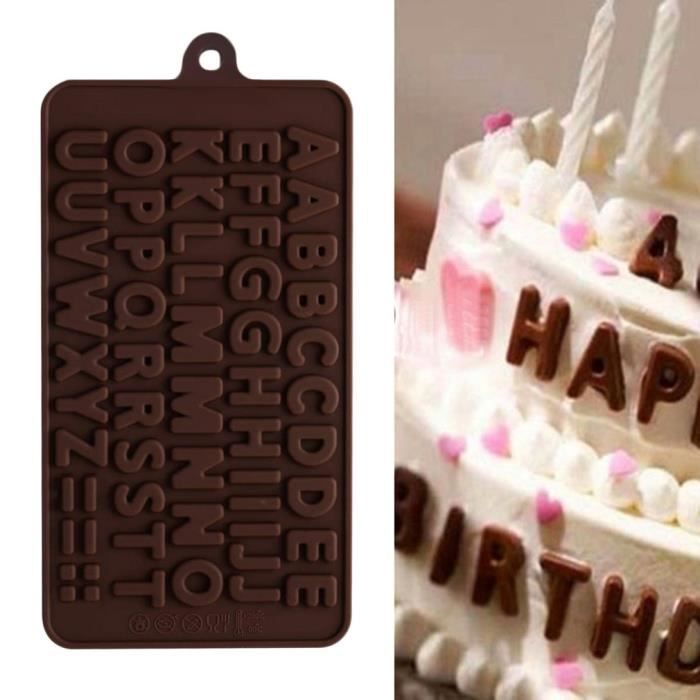 1X À faire soi-même Silicone Alphabet Lettre Plateaux Chocolat Moule Gâteau Fondant Décoration Outil
