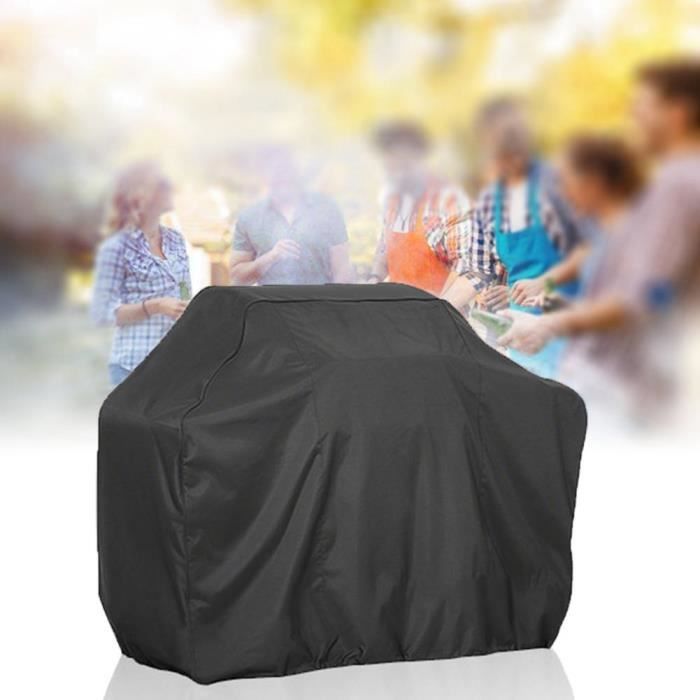 Housse De Barbecue Imperméable Polyester - Taille 145x61x117 Cm - Avec Cordon De Serrage - Protection Jardin