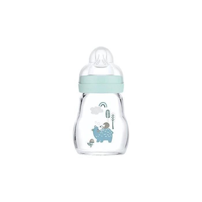 MAM Biberon Verre - 170ml - Bleu - Tétine Débit 1 - Cdiscount Puériculture  & Eveil bébé