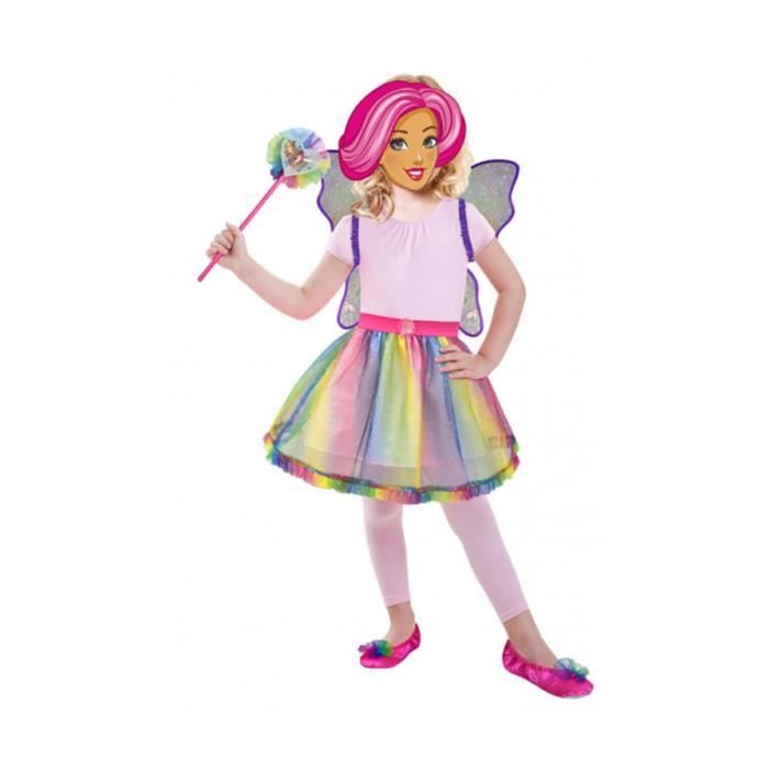 Coffret Accessoires Déguisement Barbie Rainbow3-5 ans - AMSCAN - Rose - Fille - Multicolor