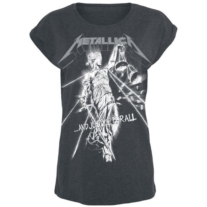 Générique Metallica Raining Light T-Shirt Manches Courtes Gris 