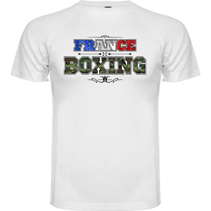 T-shirt Sport Boxe - Noble Art - Blanc - Homme - Manches Courtes