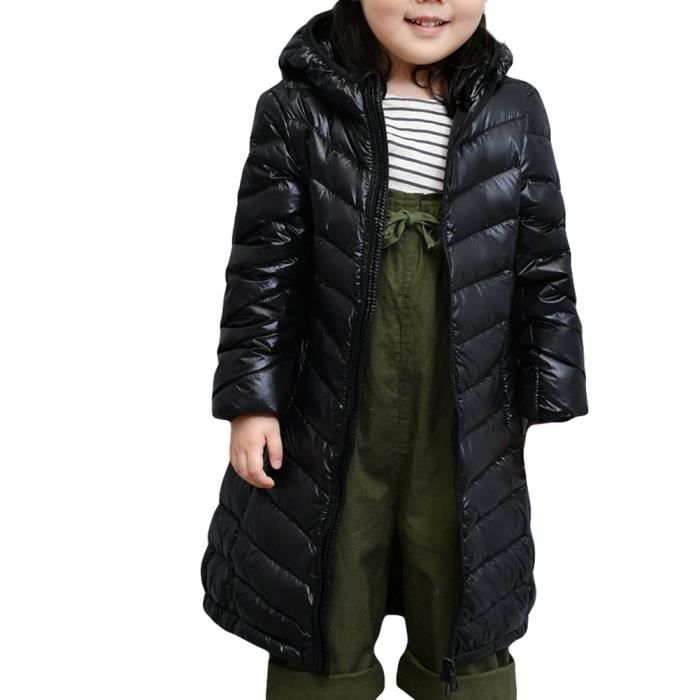 Doudoune Enfant Hiver Doudoune Capuche Longue Mode Chaud Doudoune Enfant Ultra Legere Garcon Fille Noir Noir Cdiscount Pret A Porter