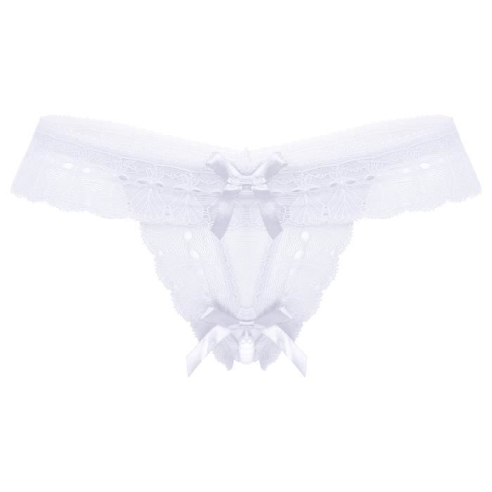 IEFIEL C-String Homme Slip Sous-vêtements Sexy Ouverte Pénis Trou