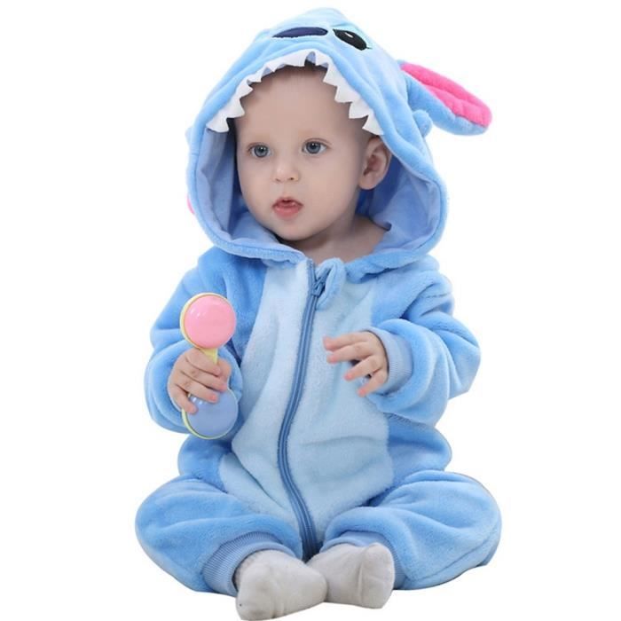 Lilo Stitch Ensemble Unisexe Bébé Combinaison Pyjama, Cute Chemise De Nuit  Barboteuse Grenouillères, avec Fermeture éclair 0-24 Mois Bleu - Cdiscount  Prêt-à-Porter