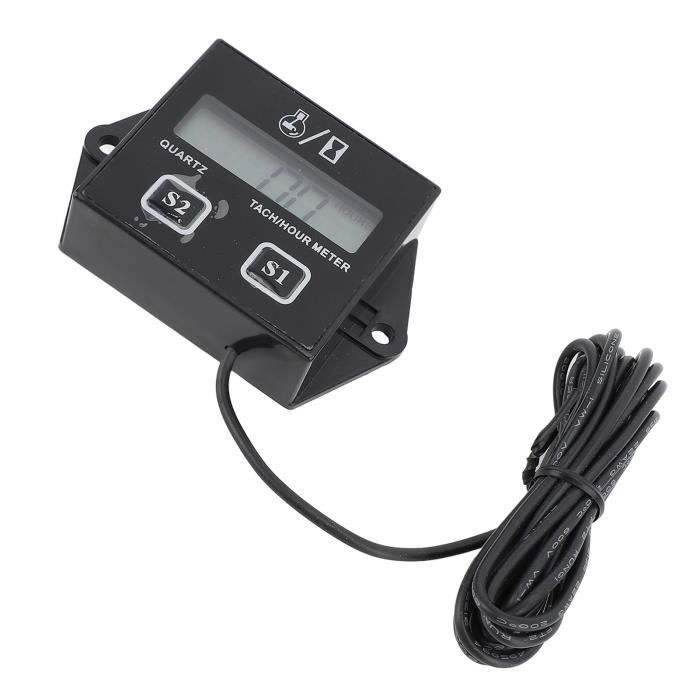 DDayuanwei Tachymètre Numérique Portable à Induction Pour Tronçonneuse 2 Temps 4 Temps Petit Moteur Tachymètre écran LCD Tach Gauge Pour Tronçonneuse Tondeuse à Gazon Moteur Essence Minuté En Minutes