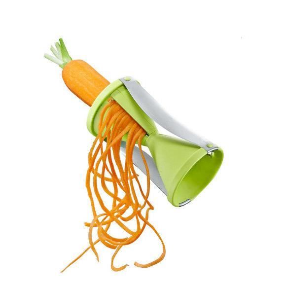 MUXItrade Coupe-légumes Spirale Manuel Entonnoir Spiral Slicer pour Courgette Nouilles Spaghetti Tagliatelle Carotte Concombre etc 