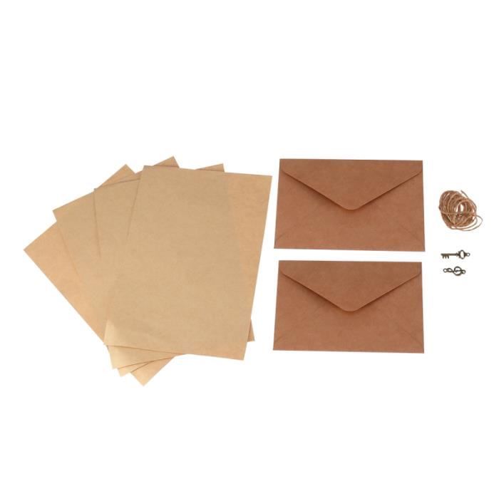 1 jeu d'enveloppes de papier enveloppe vintage pour invitation de carte de  visite mariage FAIRE-PART - CARTE D'INVITATION - Cdiscount Beaux-Arts et  Loisirs créatifs