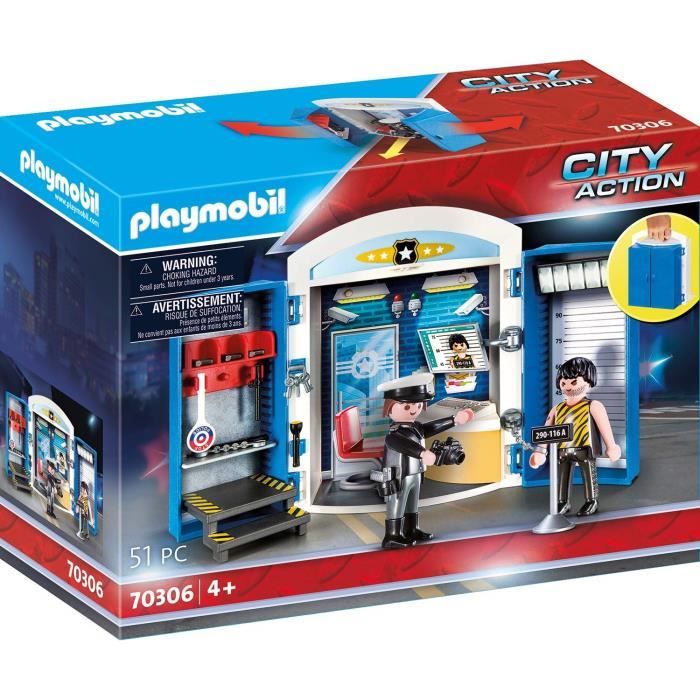 Jeu de construction - PLAYMOBIL - Commissariat de police - 100 pièces - À partir de 4 ans - Mixte