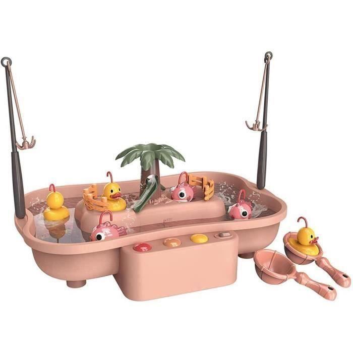 Petit Montessori Jouet Jeu De Pêche Magnétique Jerryvon - 4 Cannes, 26 Poissons, Double étage