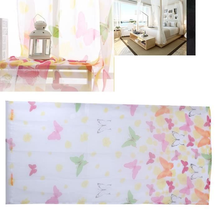Rideaux papillon 100 x 270 cm pour chambre à coucher,Rideaux