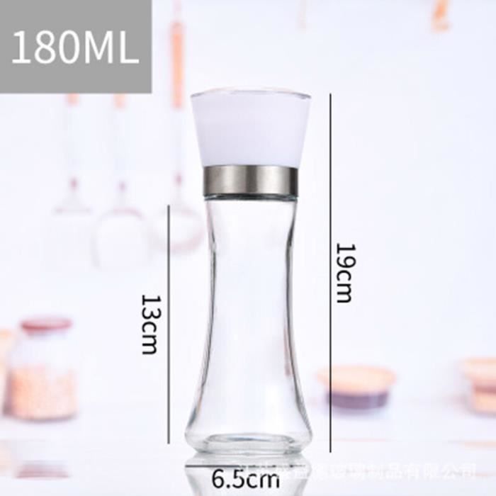 Set De 2 Moulins à Sel Et Poivre - Broyeur Céramique Réglable, Acier Inoxydable Et Verre