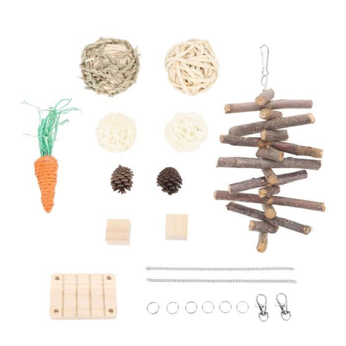 Meilleurs prix pour SALALIS ensemble de jouets pour Hamster SALALIS jouets à mâcher pour cochon d'inde Ensemble de jouets à mâcher animalerie jouet