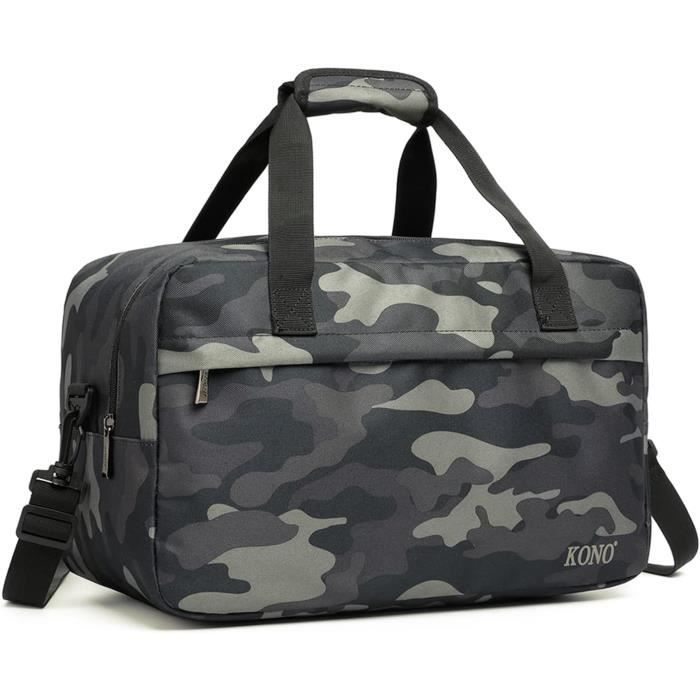 Sac de Voyage 24x28x43cm Grande Capacité Valise de Voyage Léger Bagage Cabine avec Bandoulière pour Ryanair