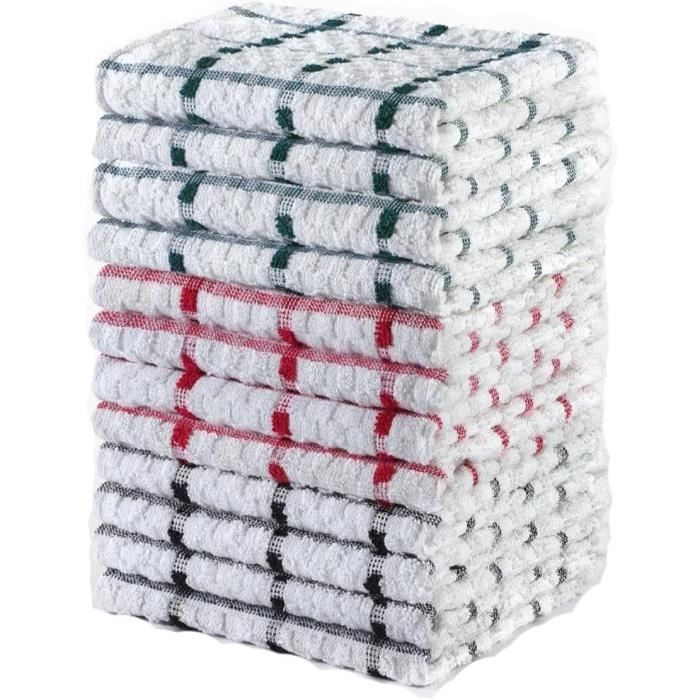 Torchons De Cuisine 100 % Coton Gaufré (lot De 3) Violet[I909