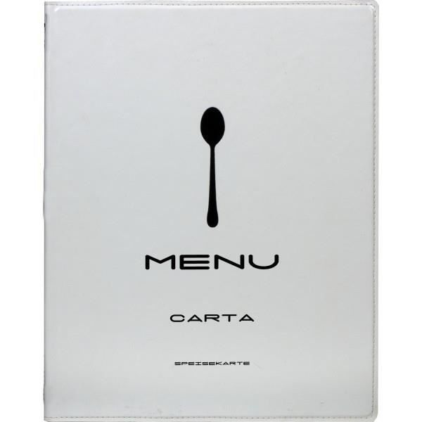 Protège-menus design blanc A4