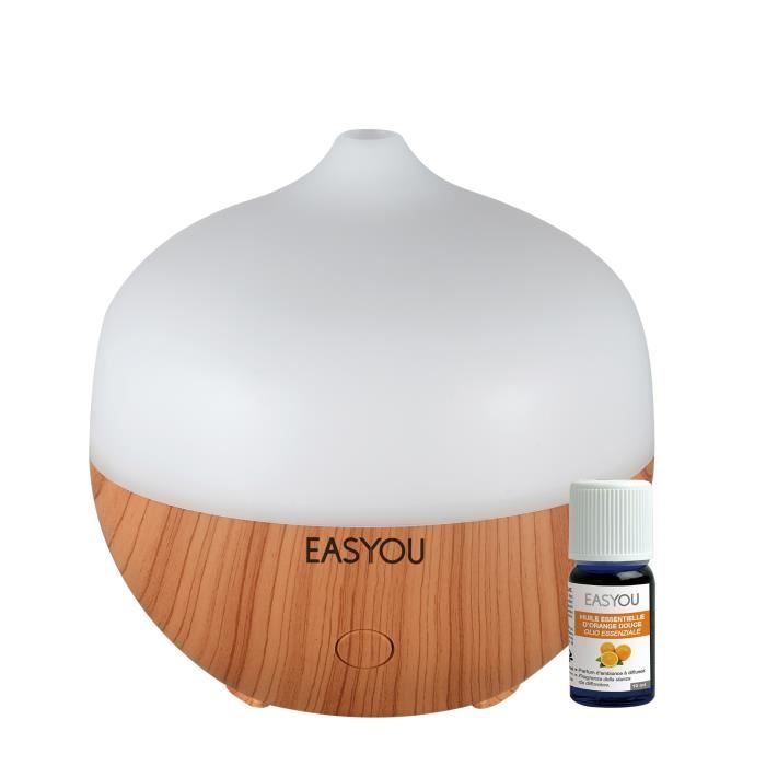 Diffuseur D'huiles Essentielles KBAYDO 0,5 L - LED 7 Couleurs, Télécommande, USB, 4 Réglages