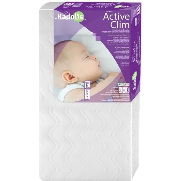 Matelas Bebe Tencel Active Clim 60 X1 Cm Cdiscount Puericulture Eveil Bebe