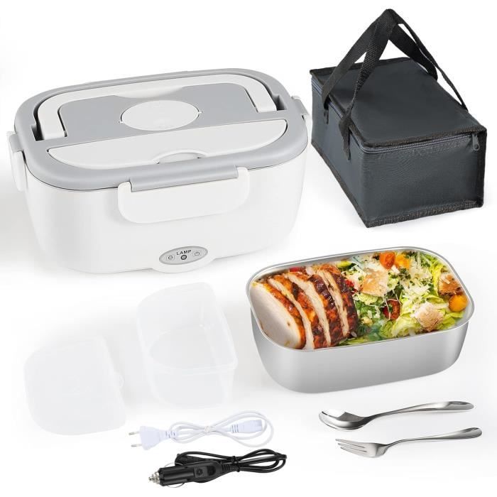 Boîte à Repas Chauffante 2L Isotherme Lunch Box Electrique Amovible En