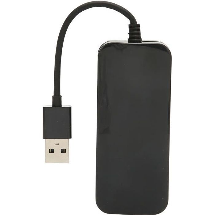 CarPlay Adaptateur de dongle USB Filaire Auto Voiture Compatible pour IPhone Android Avec Commande Vocale GPS- Noir