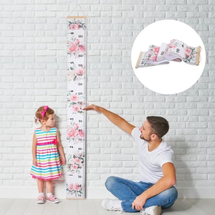Toise Murale Croissance Enfant – Autocollant Règle De Hauteur Arbre, Stickers Mesure Bébé Garçon Fille Chambre