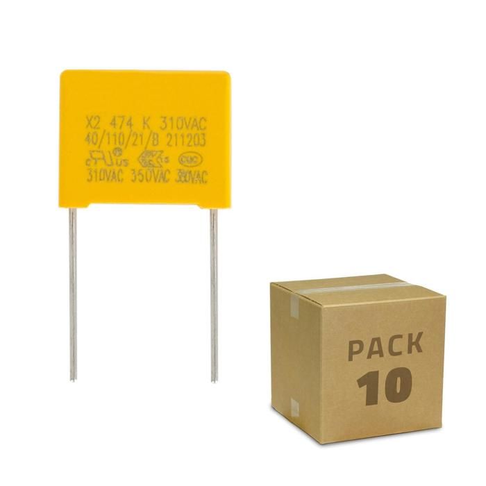 Pack 10 Condensateurs Antiscintillement LED 0,47uF 310V AC Jaune — free download
