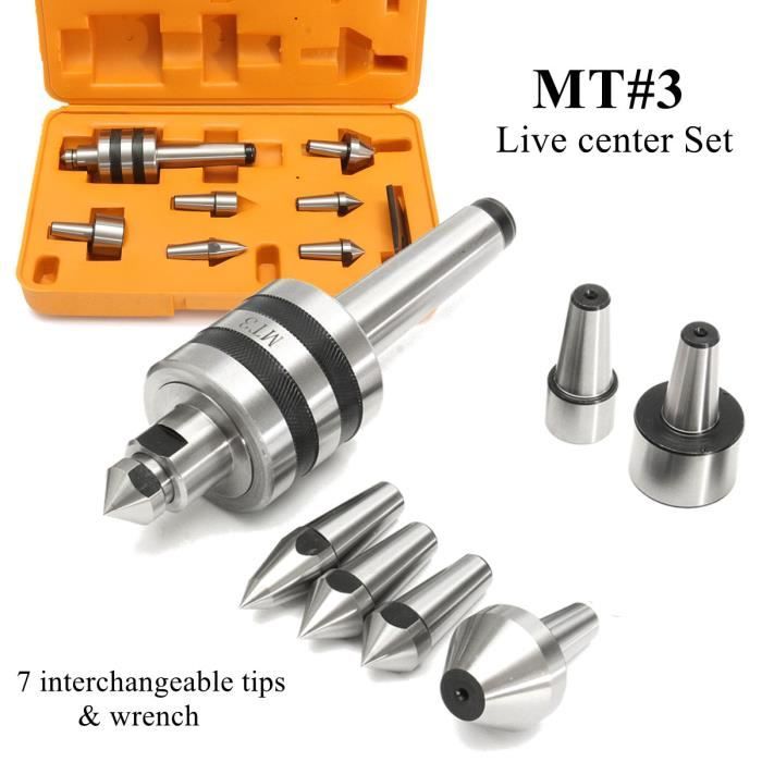 All Industrial 46012 | MT2 Live Center Set Morse Taper 2MT Triple Bearing Lathe Medium Duty CNC - View #4