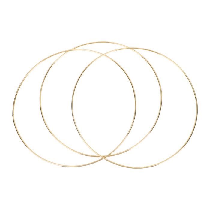 Lot De 2 Anneaux Métalliques Dorés 45 Cm - Idéal Couronne Mariage, Macramé, Attrape-Rêves, Décoration Florale & Bricolage