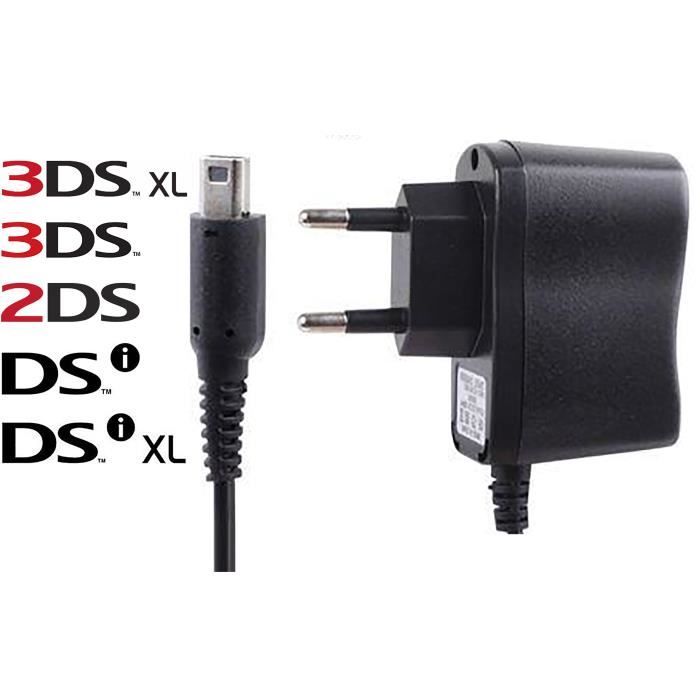Chargeur secteur noir pour Nintendo 3DS - 3DS XL - 2DS - DSi - DSi