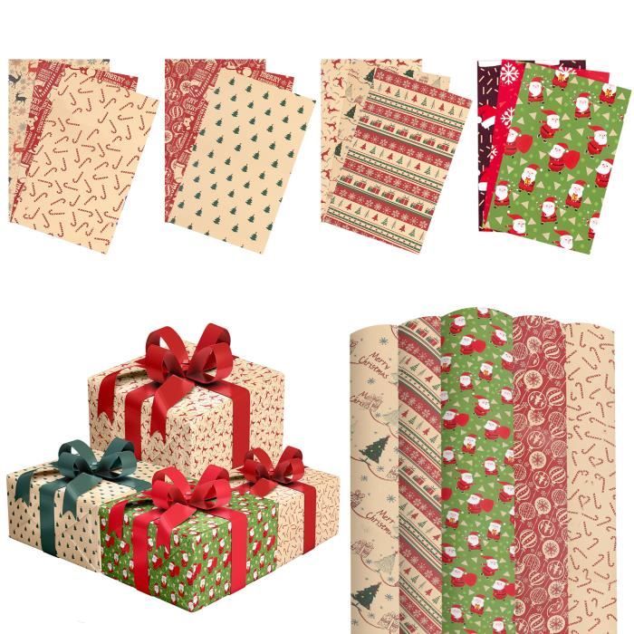 Lot De 8 Rouleaux De Papier Cadeau De Noël - 2 M X 70 Cm - Papier Cadeau De  Noël Doré Avec Boules Et Étoiles (Clair[H3286] - Cdiscount Beaux-Arts et  Loisirs créatifs