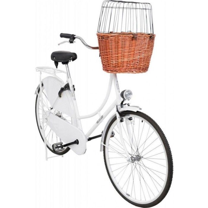 Panier avant pour vélo - TRIXIE - 44 × 48 × 33 cm - Naturel - Pour chien - Grille de protection Panier avant pour vélo - TRIXIE - 44 × 48 × 33 cm - Naturel - Pour chien - Grille de protection