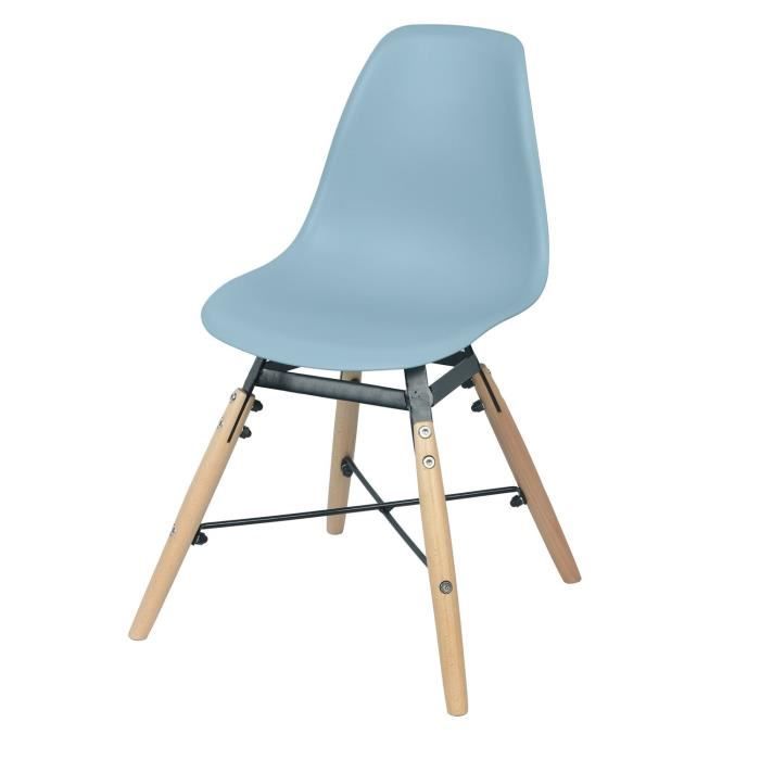 chaise design scandinave enfant judy - bleu - urban living - salle à manger - métal - plastique - résine