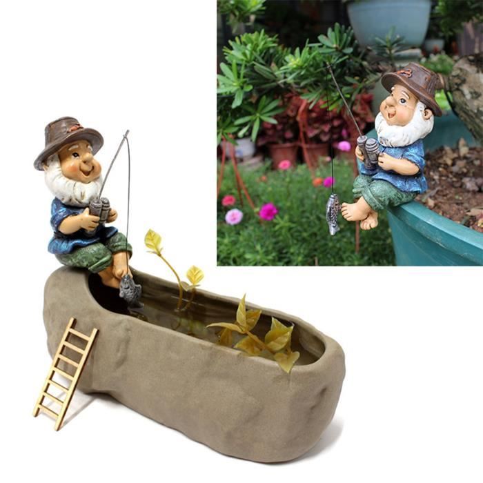 Figurine Marin Pêcheur En Résine - 12 Cm De Haut, D'occasion En Très Bon état - Déco Maritime Ou Univers De Jeu !