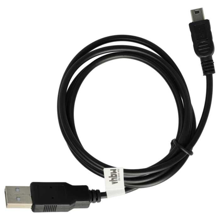 Câble USB A-Mini-B 5 pôles noir-black, longueur 1m, pour caméscopes SONY Digital8 - notamment DCR-TRV350 - remplace Sony VMC-14UMB2