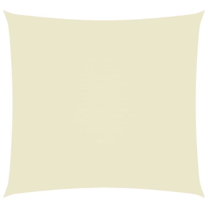 vidaXL Voile de parasol Tissu Oxford rectangulaire 25x3 m Crème